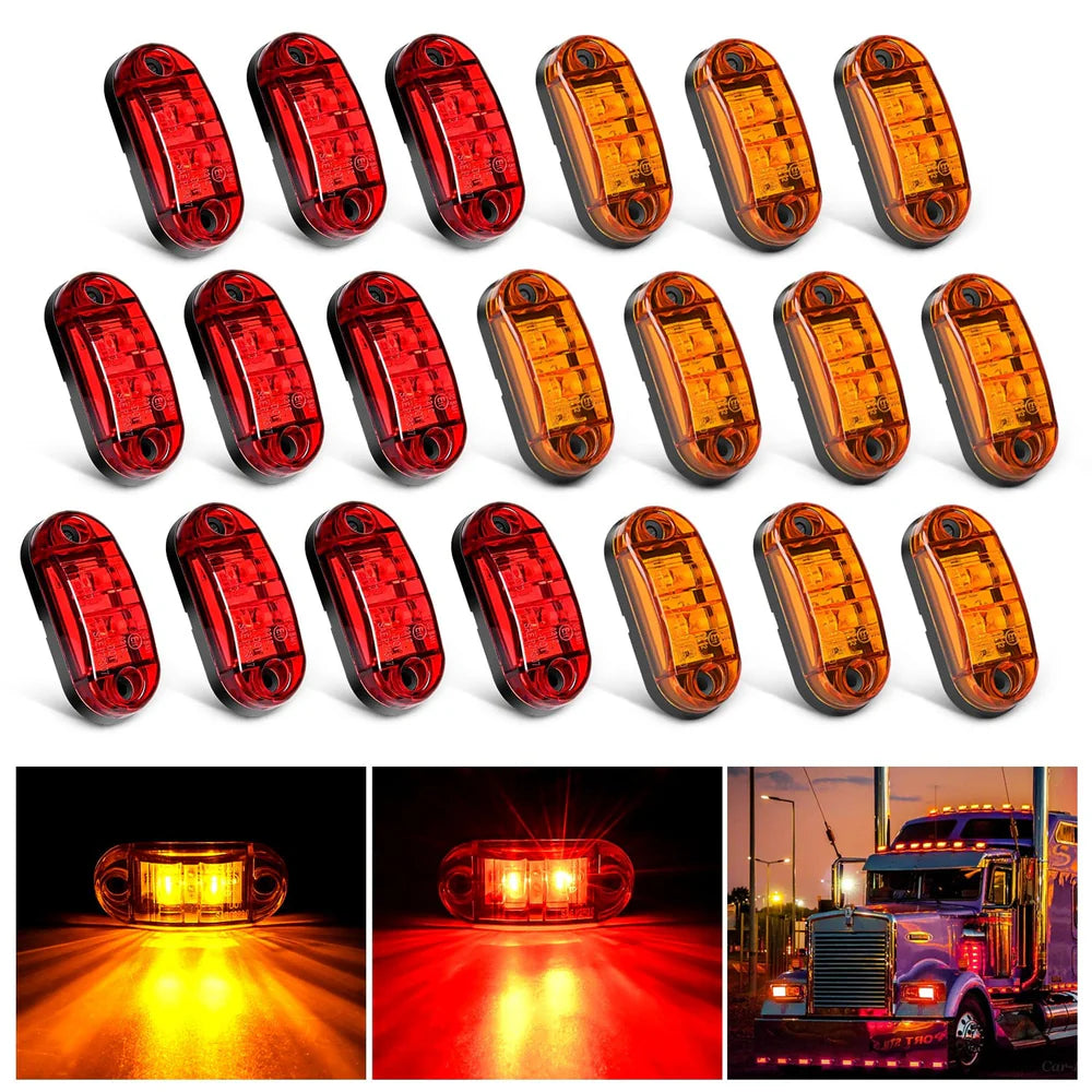 Nilight 2.5 Inch Oval Side Marker Lights (20pcs)