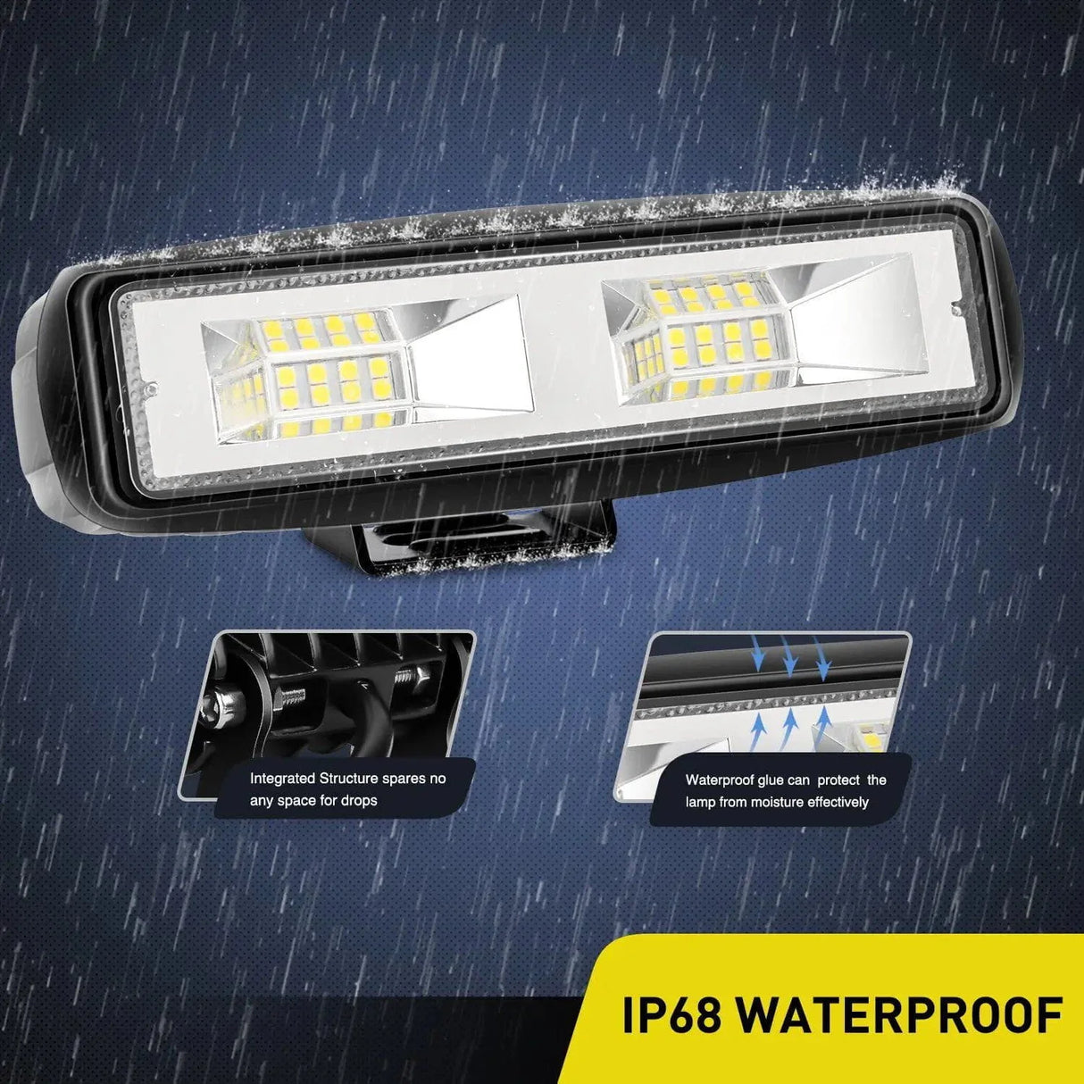 Nilight Off Road LED Light Bar 48W 2pk