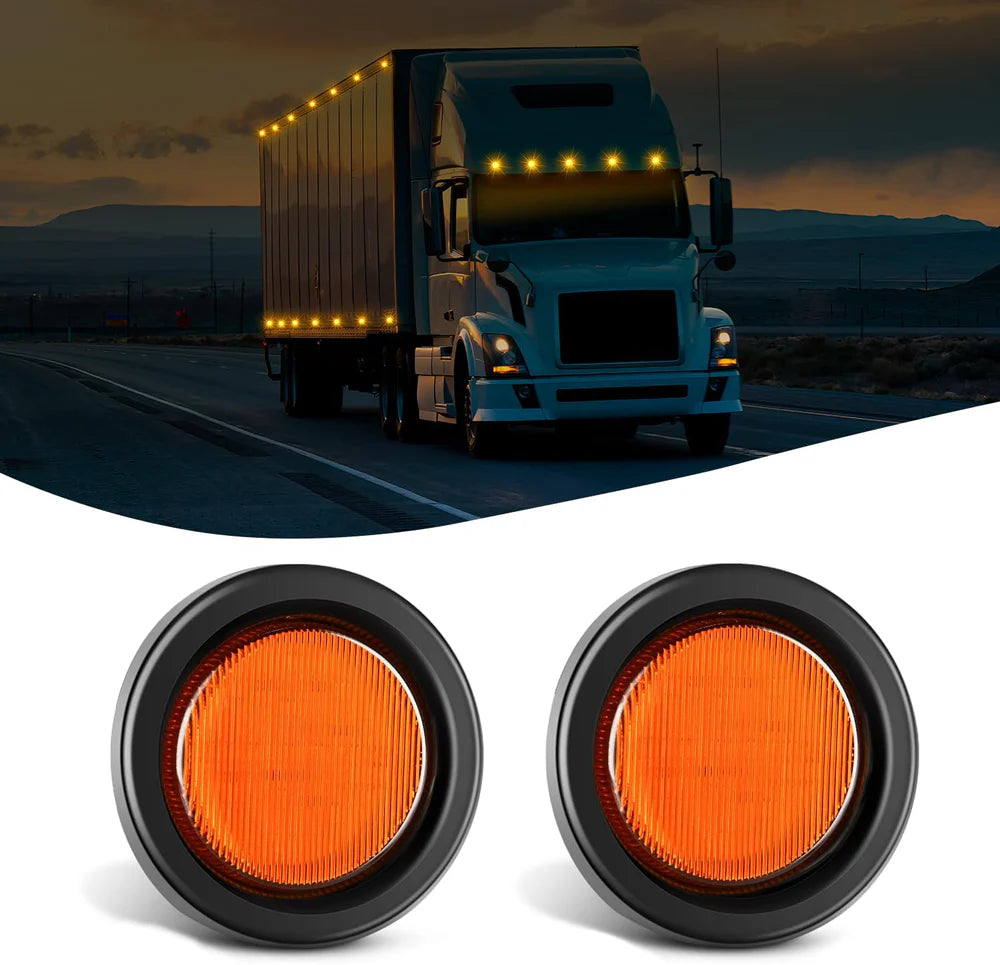 Nilight 2.5" Round Marker Clearance Lights (Pair)