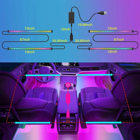 Nilight Interior Light Strip RGB LEDs