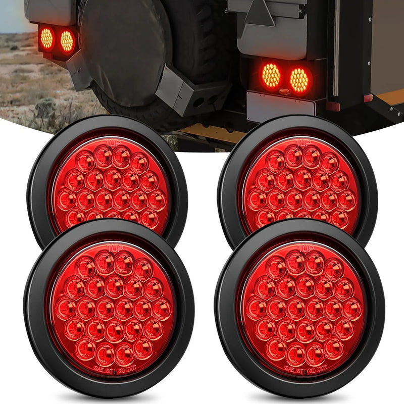 Nilight 4 inch Round Trailer Light (Pair)