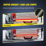 Nilight Aluminum Tailgate Bar Red/White LEDs