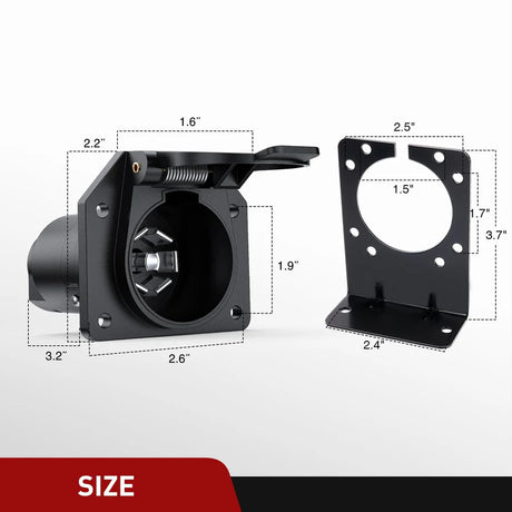 Nilight 4 Way Flat to 7 Way RV Trailer Blade Adapter Plug