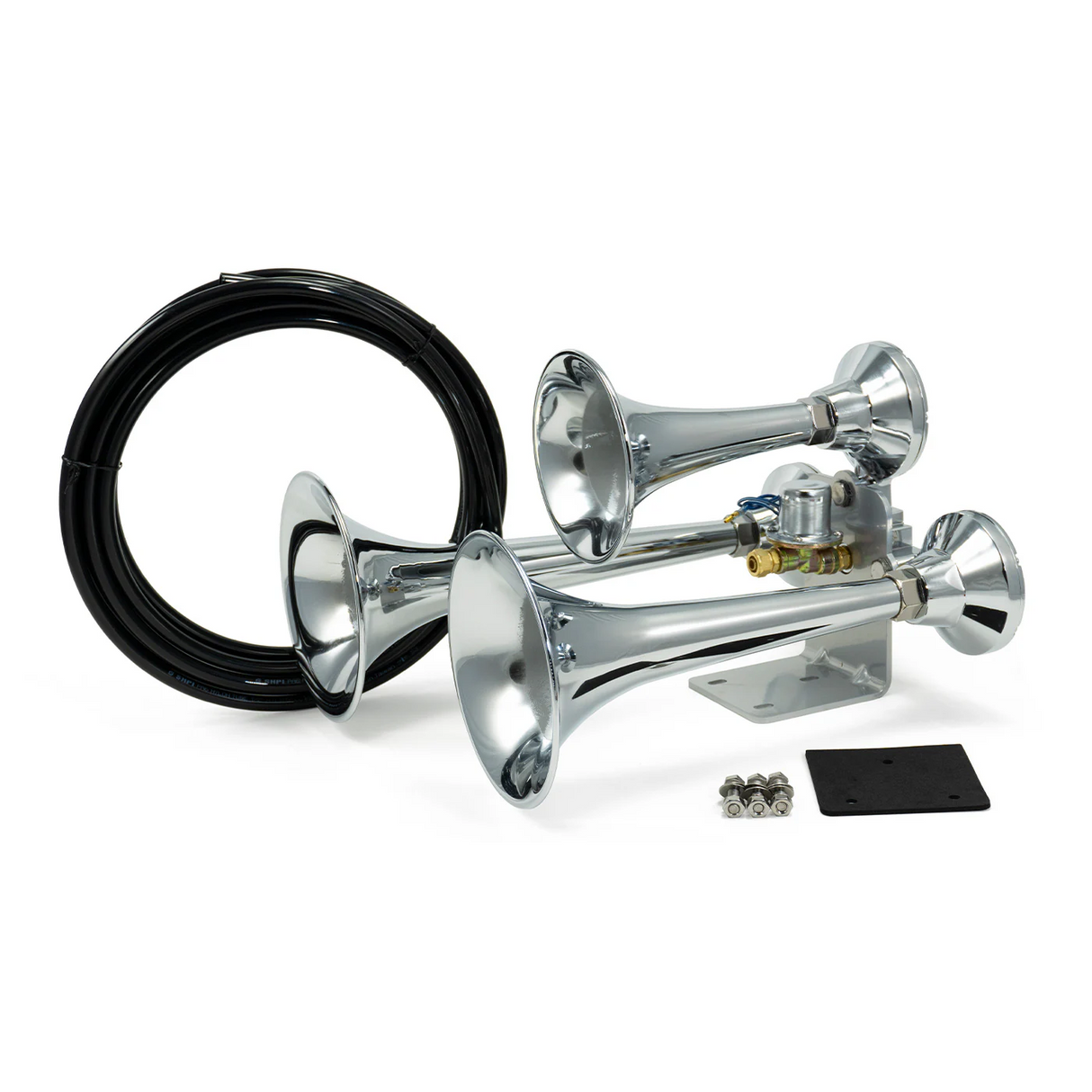 HornBlasters Outlaw Train Horn Medium Duty Chrome Kit