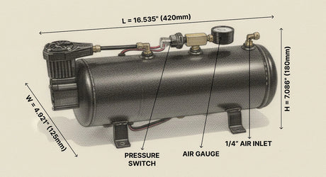 HornBlasters Spocker 3 Liter Air Horn Kit