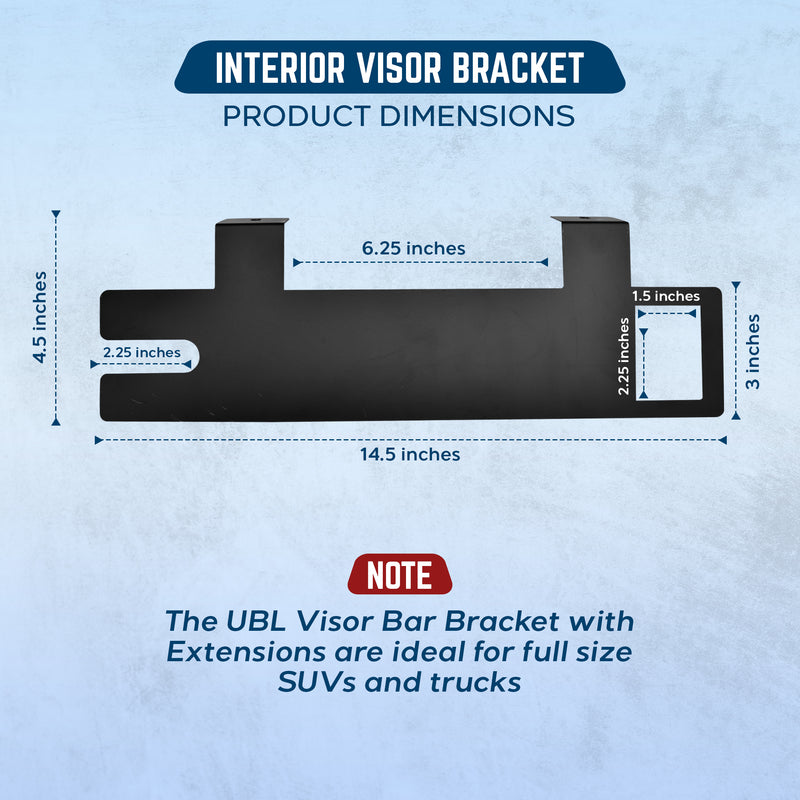 UBL Interior Visor Bracket with Extension