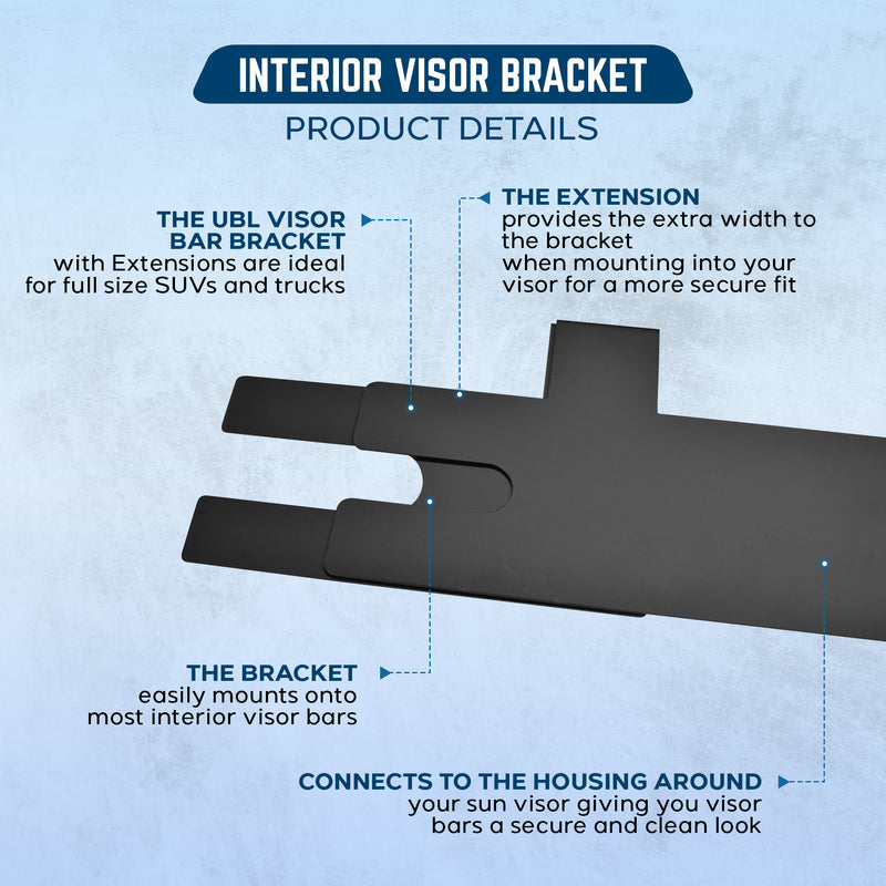 UBL Interior Visor Bracket with Extension