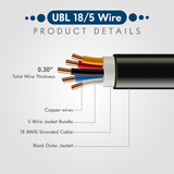 UBL 18/5 Wire - 1 Foot
