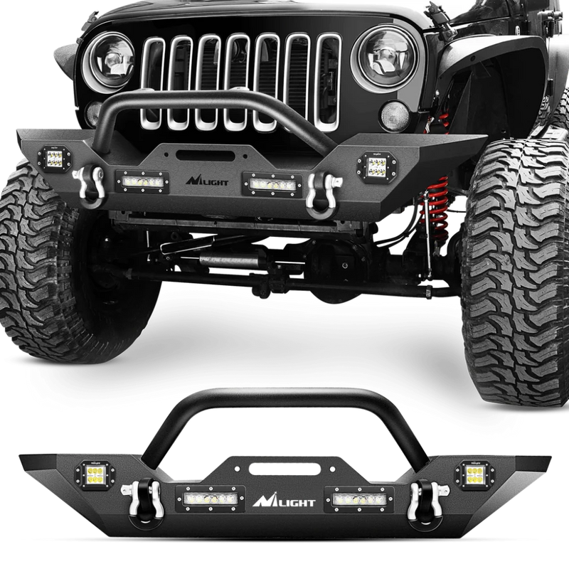 Nilight 2007-2018 Jeep Wrangler JK Front Bumper