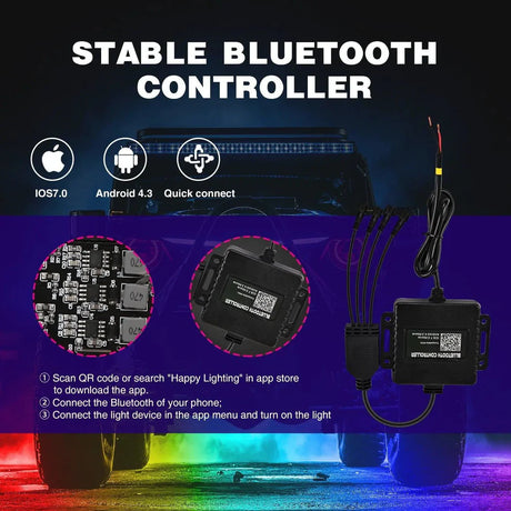 Nilight Rock Lights RGB LED 4pcs