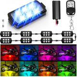 Nilight Motorcycle Rock Light 8pcs