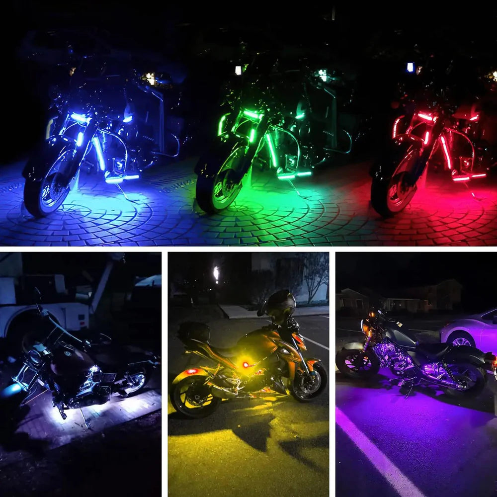 Nilight Motorcycle Rock Light 8pcs