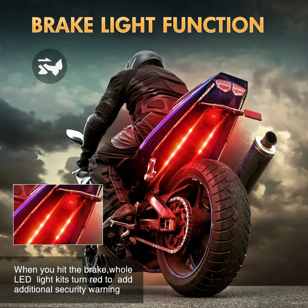 Nilight Motorcycle Rock Light 8pcs