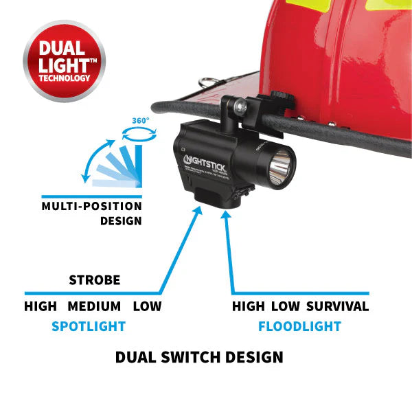 Nightstick Firefighter Helmet Mount Dual Flashlight