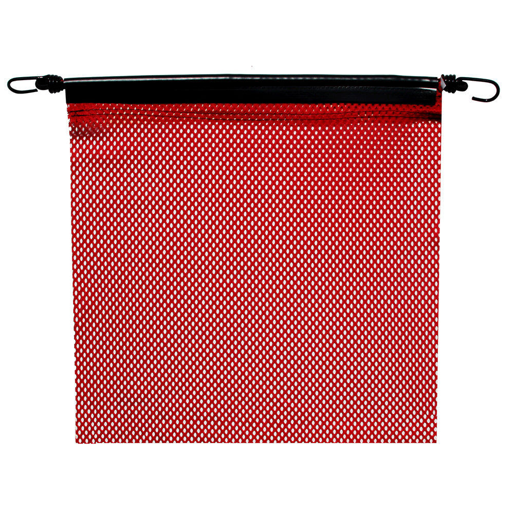 SafeTruck 18” x 18” Red Jersey Flag w/Bungee
