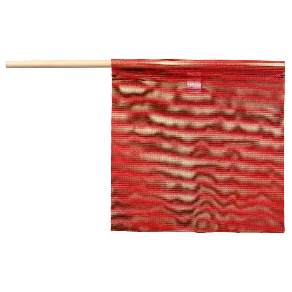 SafeTruck 18” x 18” Red Mesh Flag w/Staff