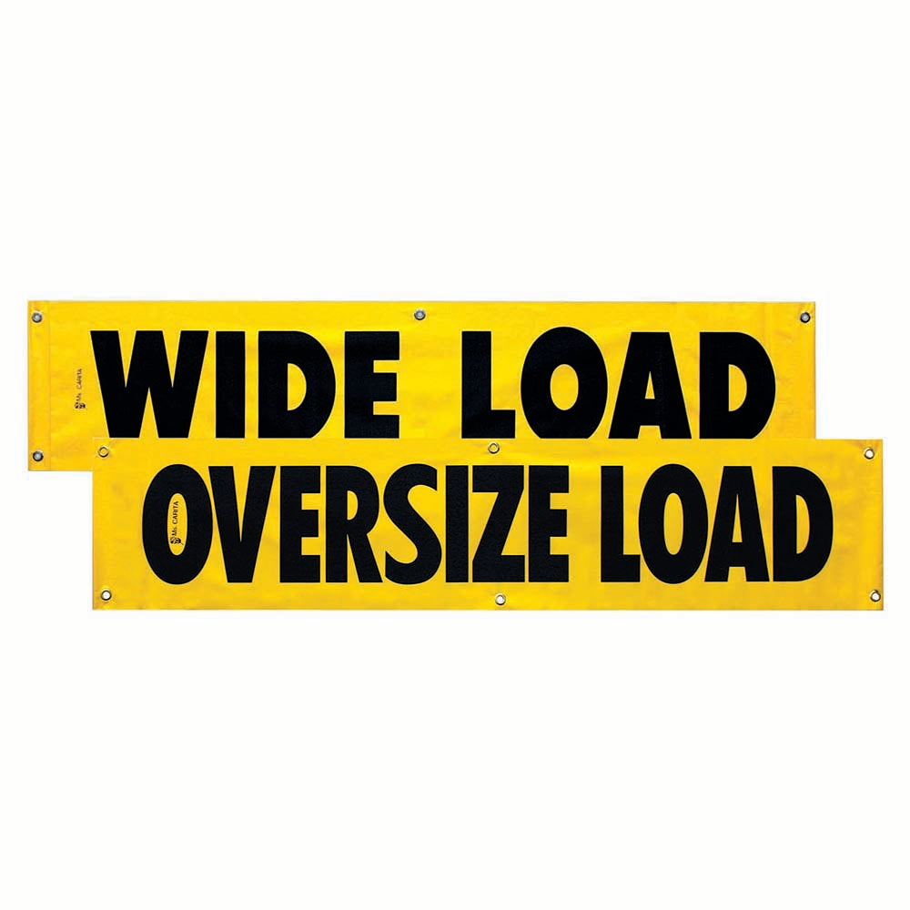 SafeTruck 18” x 84” Two-Sided Oversize Load/Wide Load Vinyl Banner
