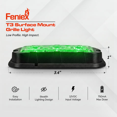 Feniex T3 Surface Mount Grille Light