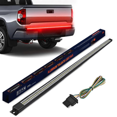 Nilight Aluminum Tailgate Bar Red/White LEDs