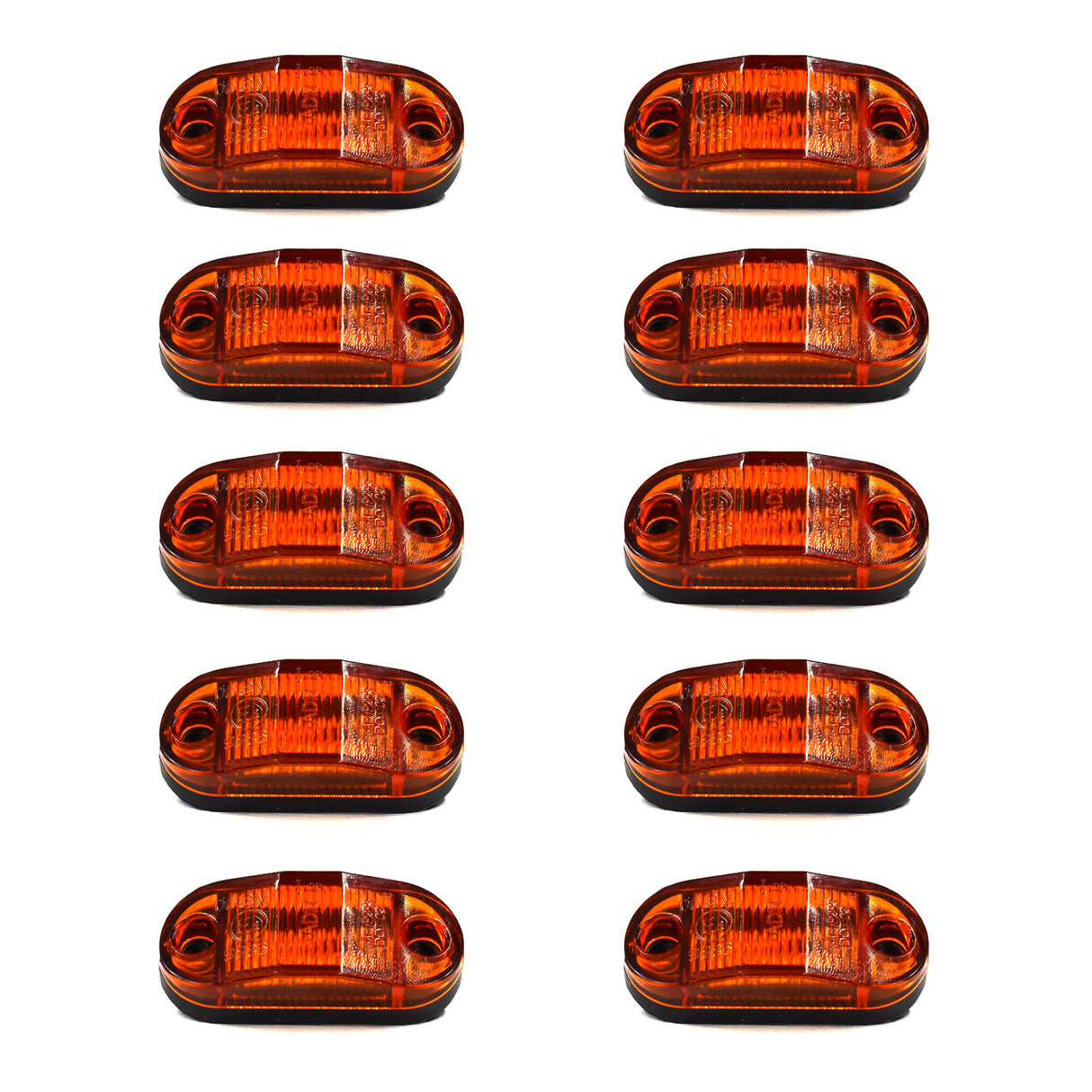 UBL 2.5 Inch Oval Side Marker Lights (10pcs)