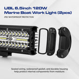 UBL 6.5inch 120W Marine Boat Work Light (2pcs)