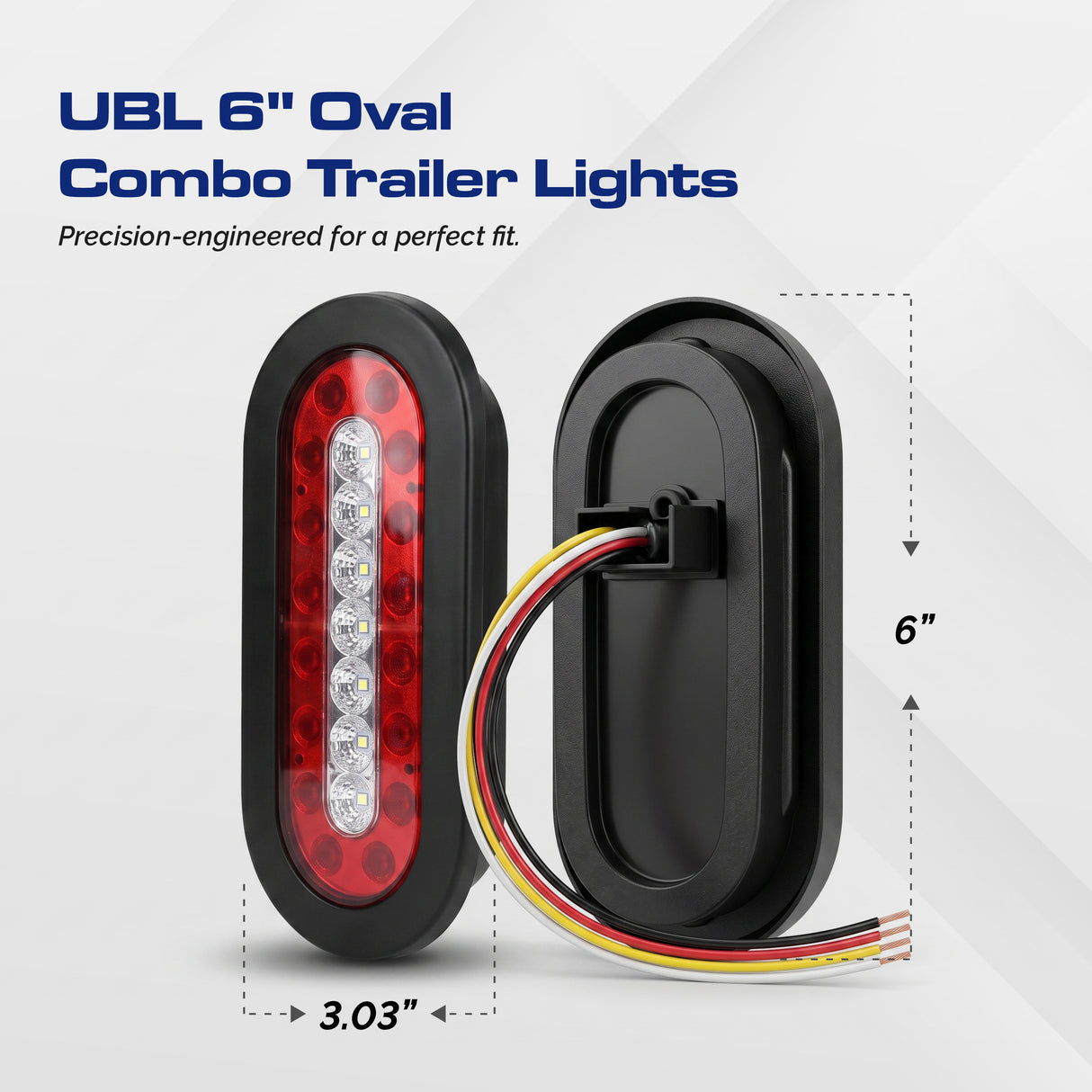 UBL 6 Inch Oval Combo Trailer Lights (Pair)
