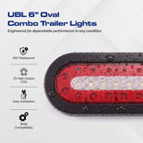 UBL 6 Inch Oval Combo Trailer Lights (Pair)