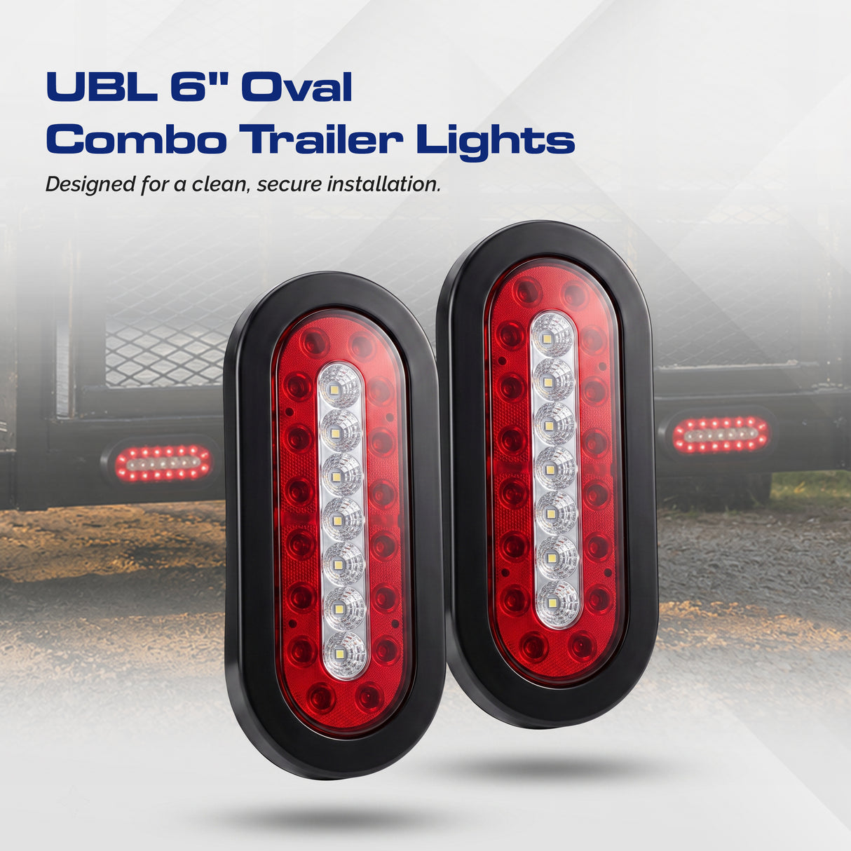 UBL 6 Inch Oval Combo Trailer Lights (Pair)