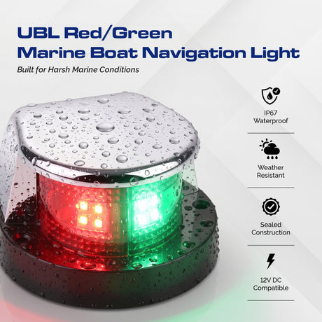 UBL Red/Green Marine Boat Navigation Light