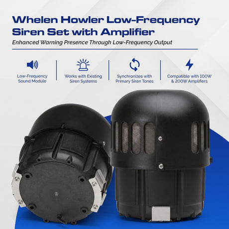 Whelen Howler Low-Frequency Siren Set with Amplifier