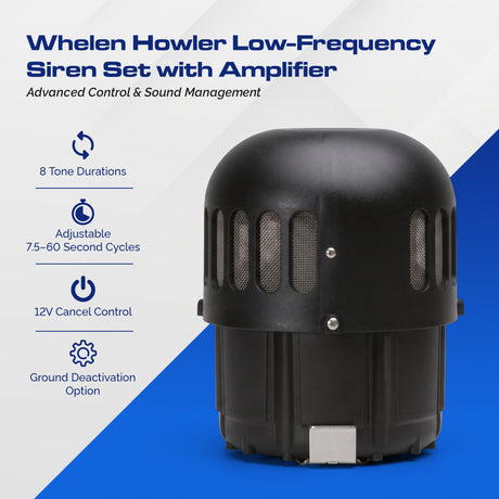 Whelen Howler Low-Frequency Siren Set with Amplifier
