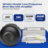 Whelen Howler Low-Frequency Siren Set with Amplifier