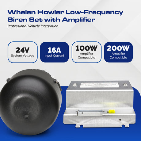 Whelen Howler Low-Frequency Siren Set with Amplifier