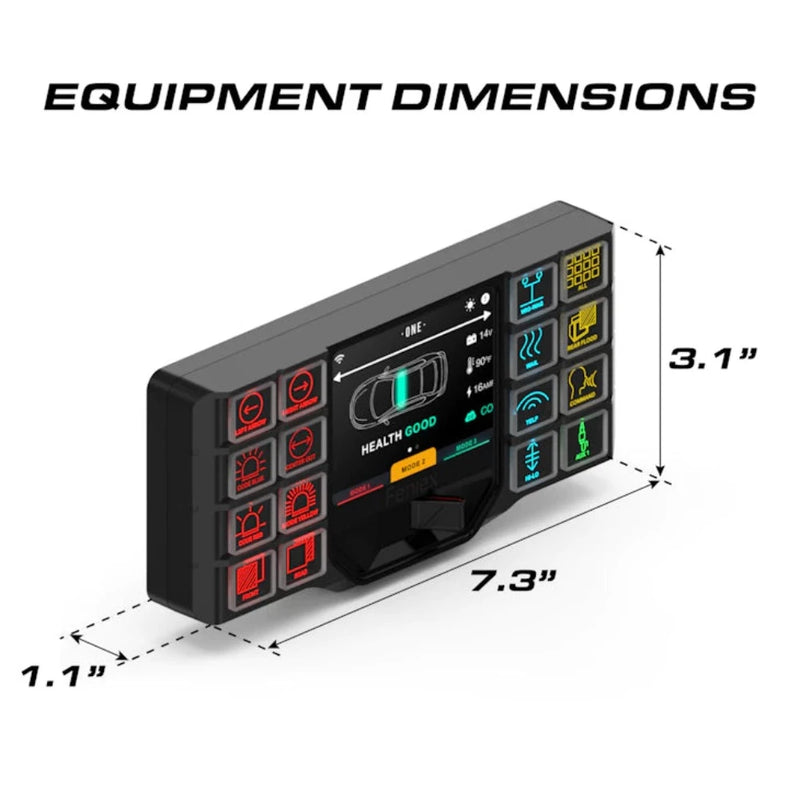 Feniex One Controller Equipment Dimensions