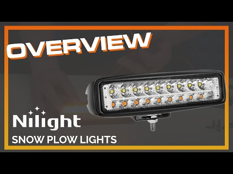 Nilight Snow Plow Light LED Light Bar Amber/White 2pk