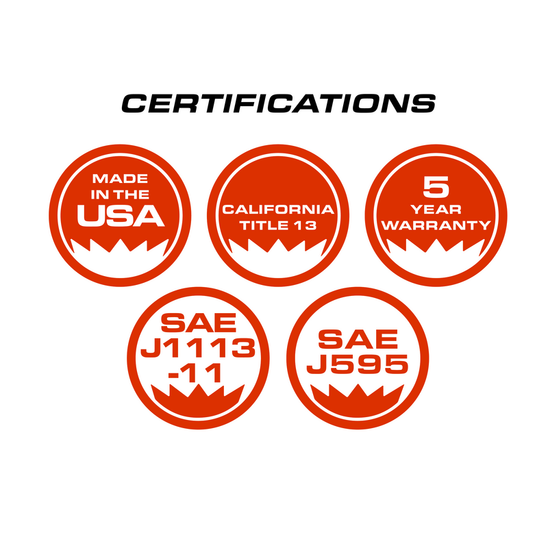 Feniex T3 Surface Mount Grille Light Certifications