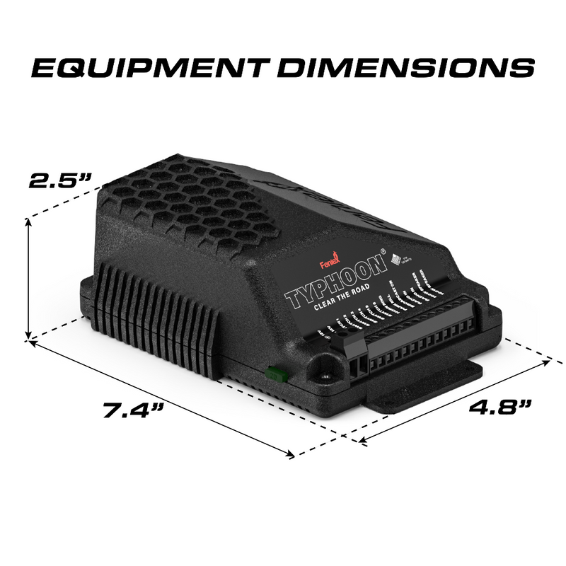 Feniex Typhoon Handheld Equipment Dimensions