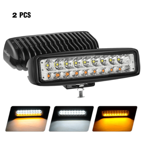 Nilight Snow Plow Light LED Light Bar Amber/White 2pk