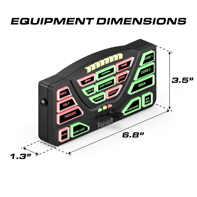 Feniex 4200 Controller Equipment Dimensions