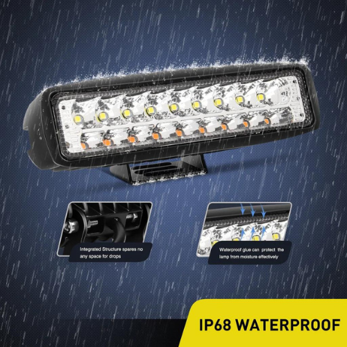 Nilight Snow Plow Light LED Light Bar Amber/White 2pk IP68 Waterproof