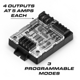 Feniex 4 Output Flasher, 4 Outputs at 5 Amps Each, 3 Programmable Modes