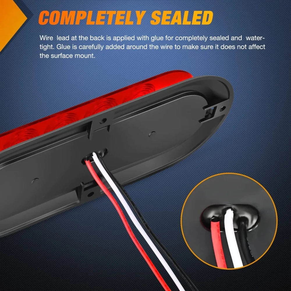 Nilight 6” Oval Trailer Tail Lights 2pcs