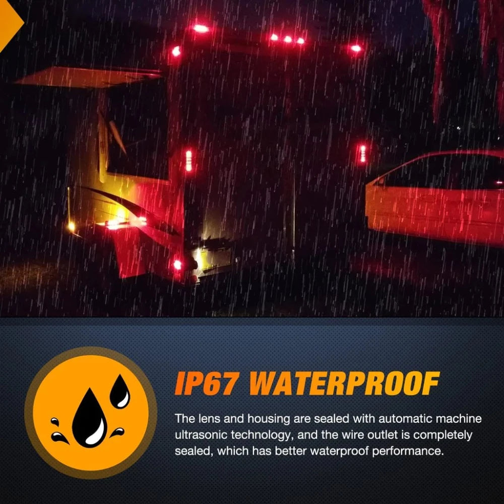 Nilight 6” Oval Trailer Tail Lights 2pcs