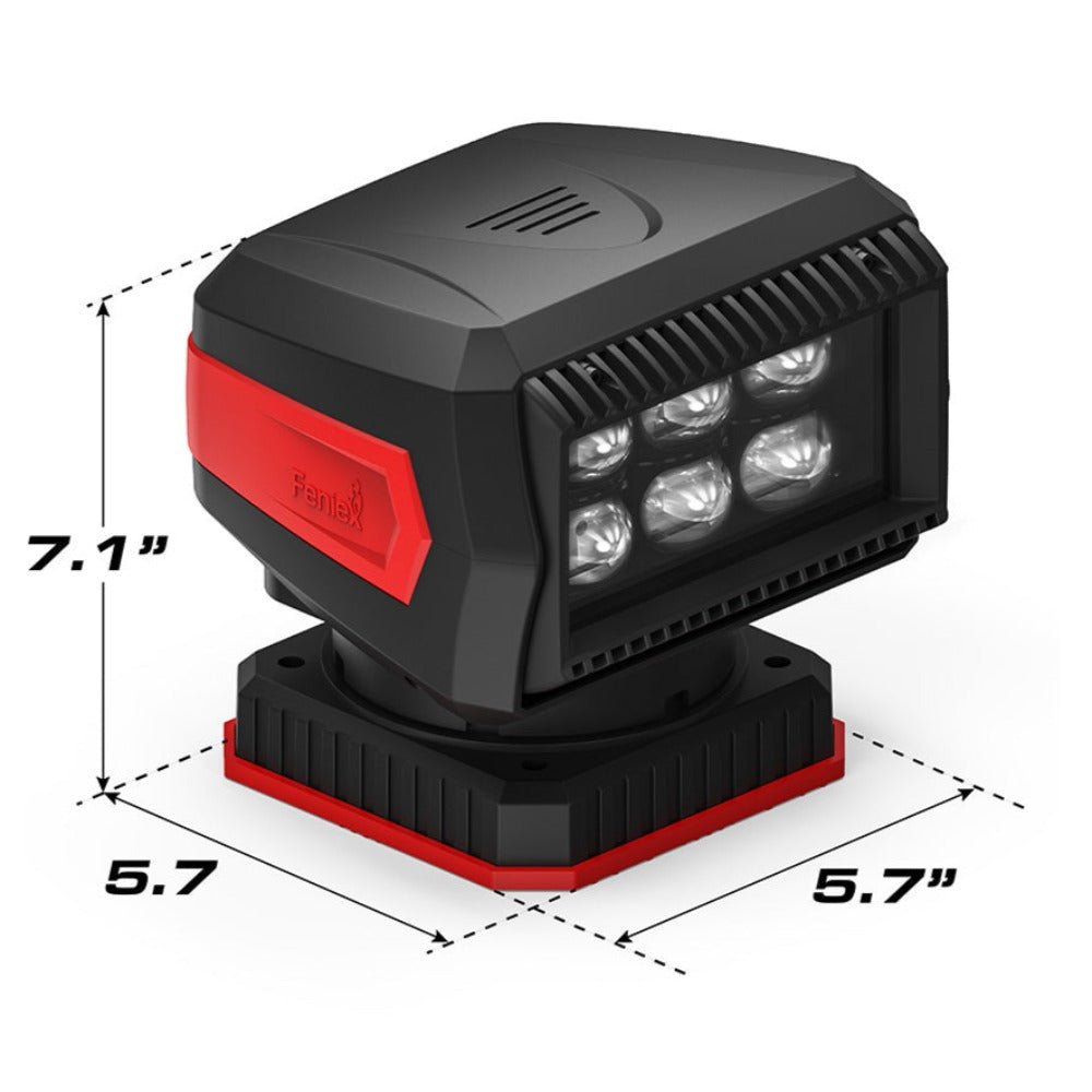 Feniex Remote Spot Light Dimensions