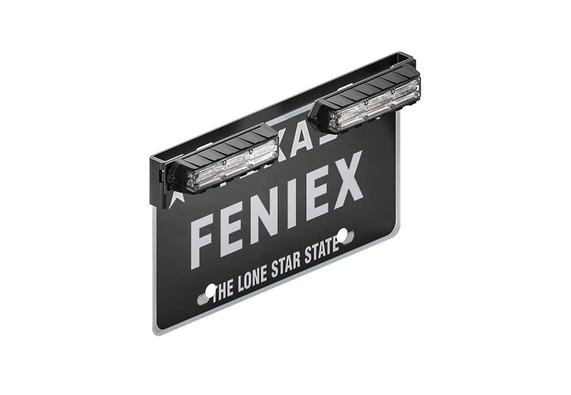 Feniex Quad Surface Mounts with License Plate Bracket