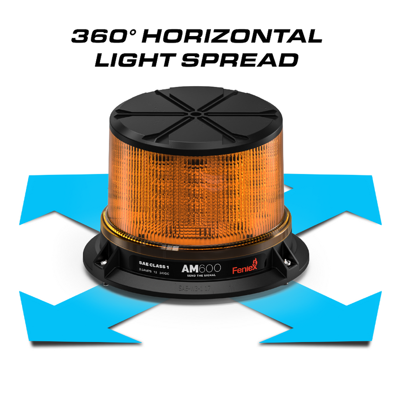 Feniex AM600 Beacon 360 Horizontal Light Spread