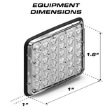 Feniex Down Lux 9x7 Surface Mount Scene Light Equipment Dimensions