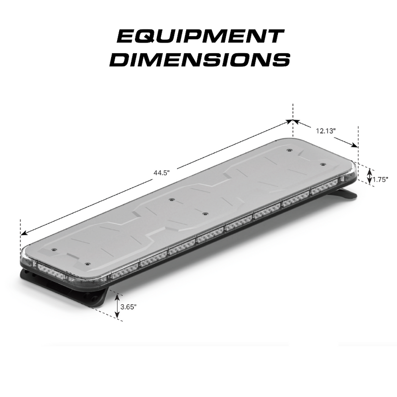 Feniex Fusion-A GPL 44" Equipment Dimensions