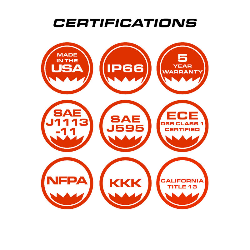 Feniex Fusion-A GPL 44" Certifications