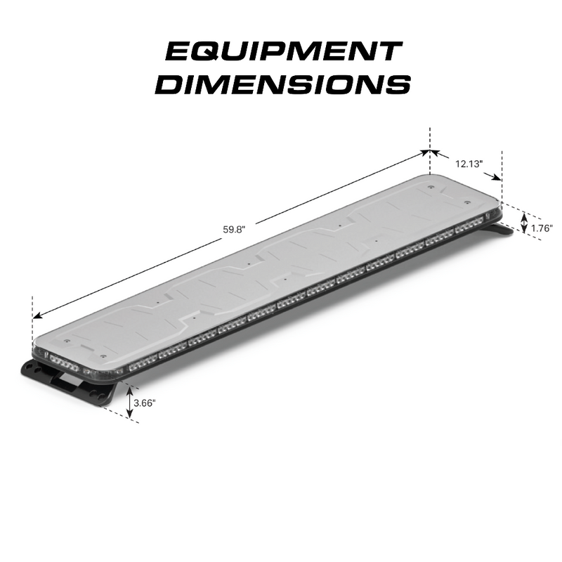 Feniex Fusion-A GPL 60" Equipment Dimensions